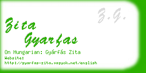 zita gyarfas business card